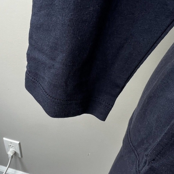 LOGO Lori Goldstein Navy Lace Hem Tunic Top Size XXS Dress - Picture 7 of 11